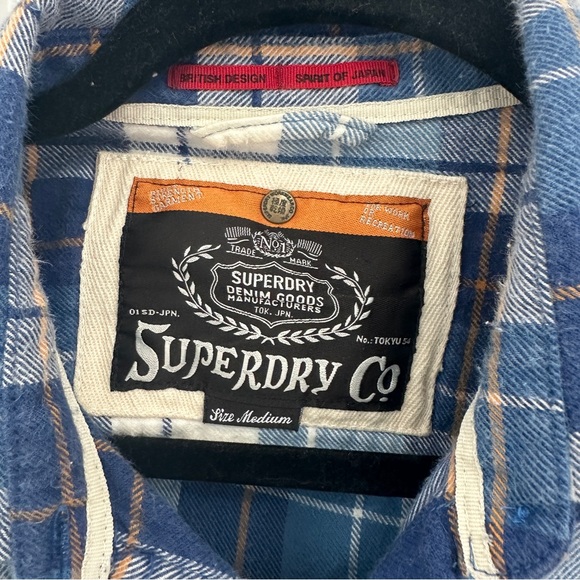 Superdry Cotton Plaid Causal Shirt - Picture 2 of 4